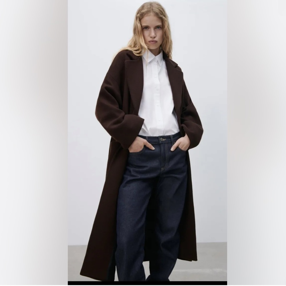 Zara Dark Brown Trench Coat - Picture 5 of 8